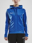 Craft Kapuzenjacke Hoodie Fullzip Pro Control cobaltblau/weiss Damen